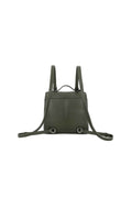 Olive Green Faux Leather Backpack