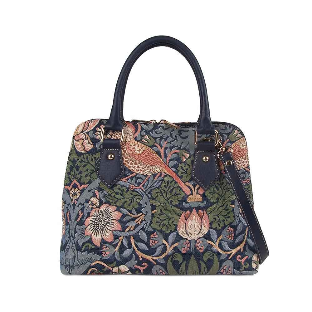 William Morris Strawberry Thief Blue - Convertible Bag