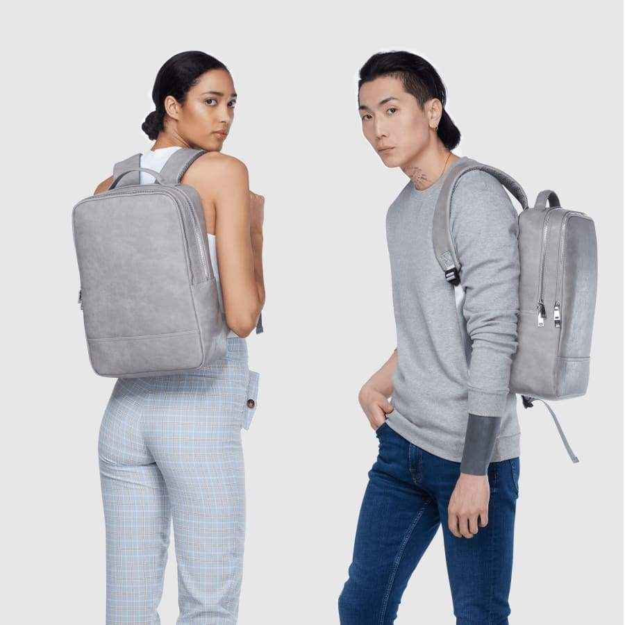 Acacia Grey Vegan Laptop Backpack