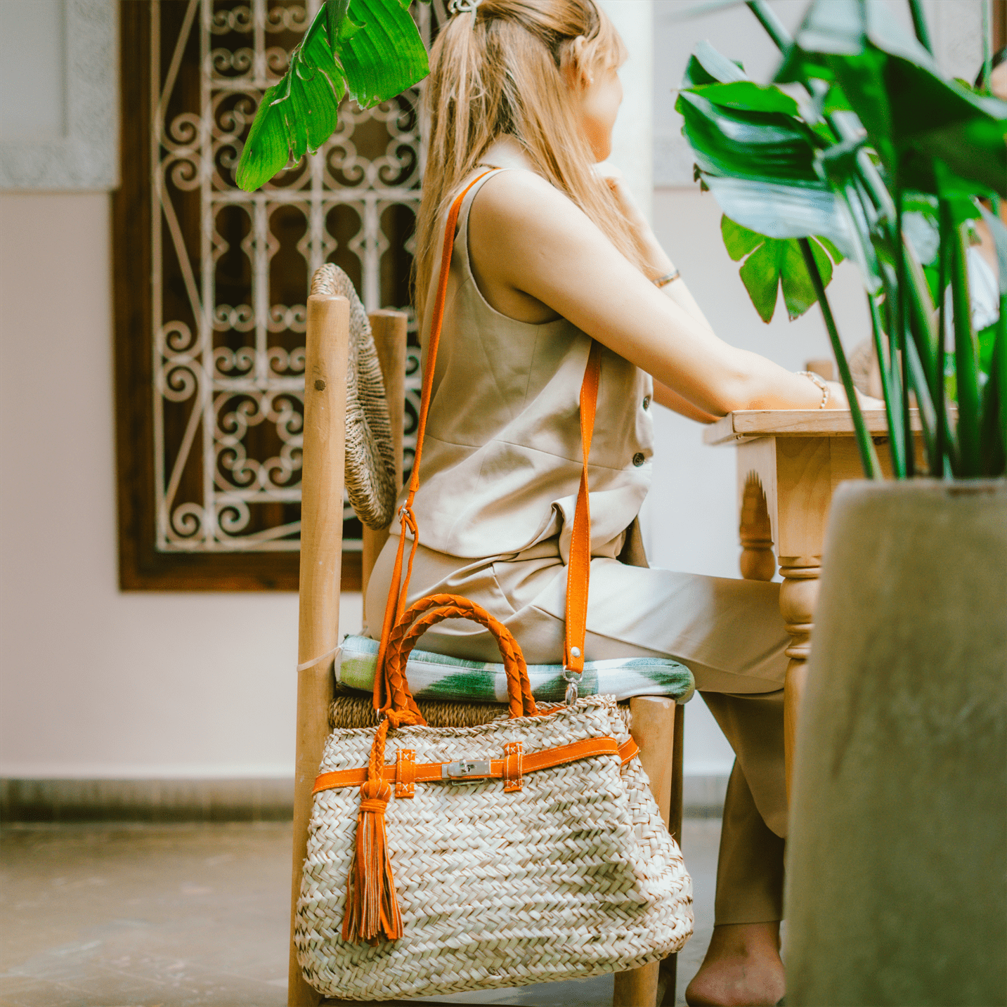 Handbag Wicker Hermen
