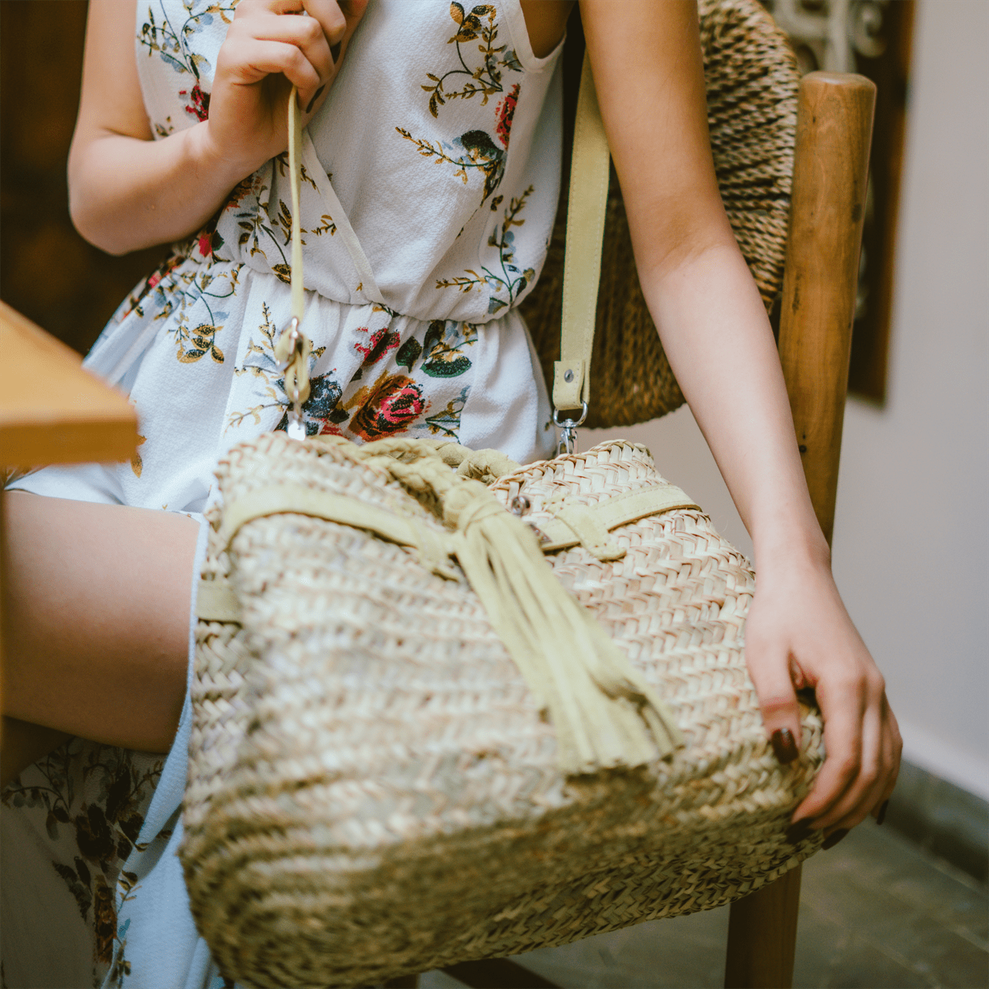 Handbag Wicker Hermen