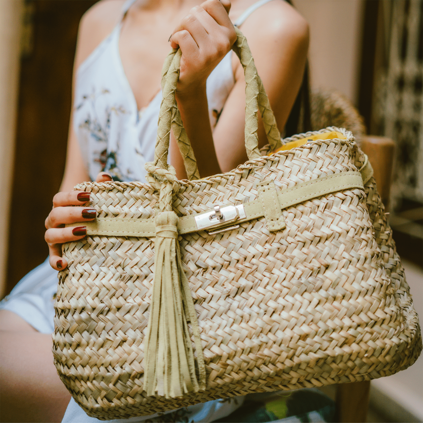 Handbag Wicker Hermen